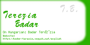 terezia badar business card